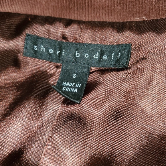 NWOT Brown Corduroy Jacket with Intricate Embroidery - Picture 5 of 5